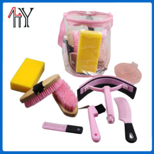 9-Piece Horse Grooming Kit With Round Bag