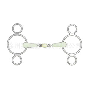 Stainless Steel White Rubber Racing Horse Bit Large Ring