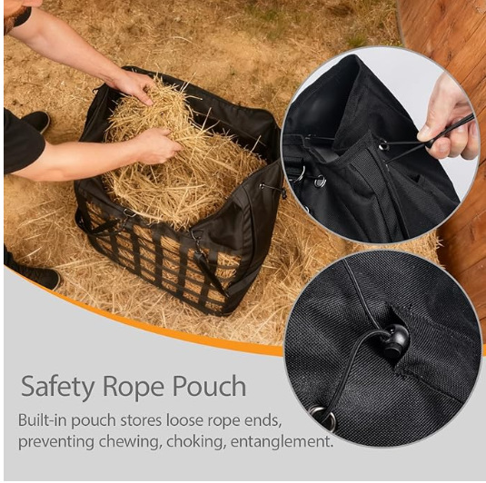 Hanging Horse Hay Bag Large Capacity Breathable Oxford Cloth - Image 2