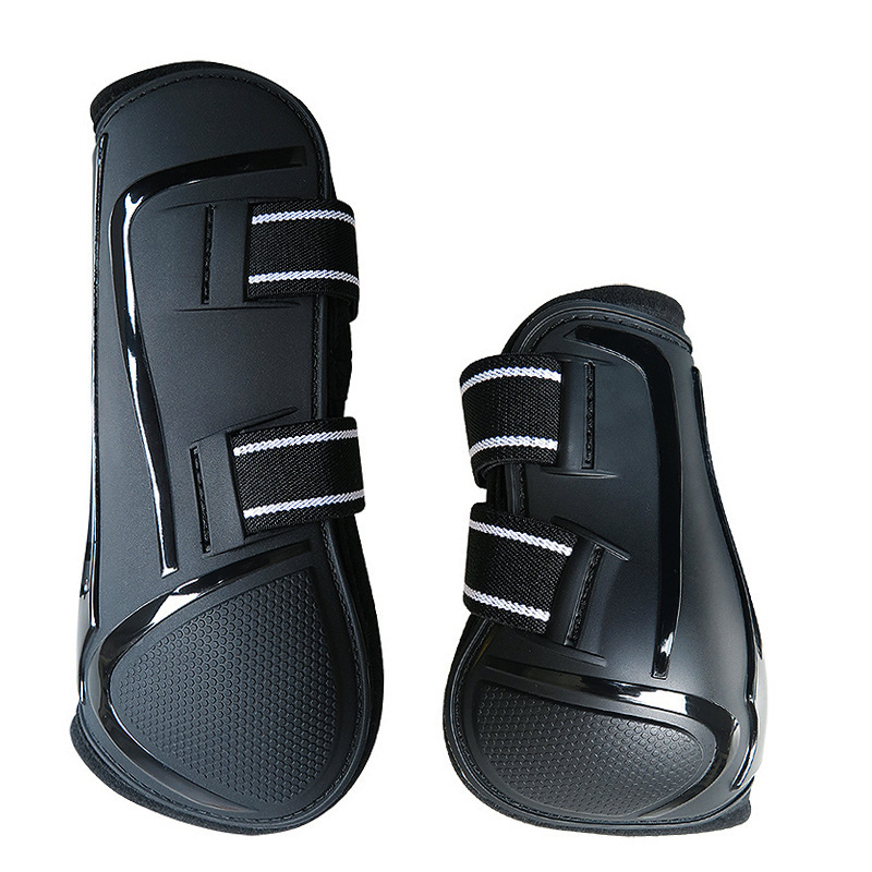 Colored Jumping Horse Tendon Boots PU Shell Neoprene Lining