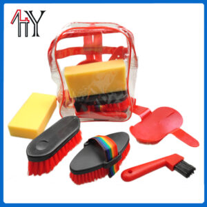 5-Piece Horse Grooming Kit With Transparent Plastic Bag