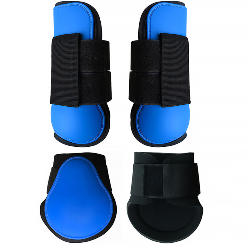 Horse Jumping Tendon Boots PU Neoprene Padding Competition Leg Protection