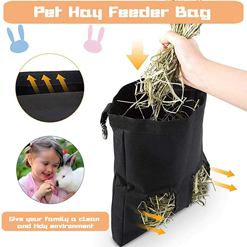 Rabbit Hay Bag Feeder Hanging For Small Pets