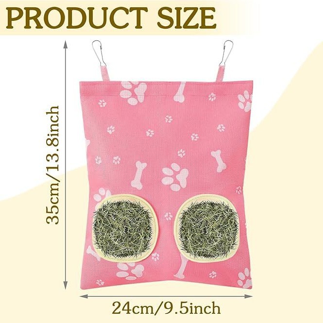 Rabbit Hay Feeder Bag Hanging For Small Pets