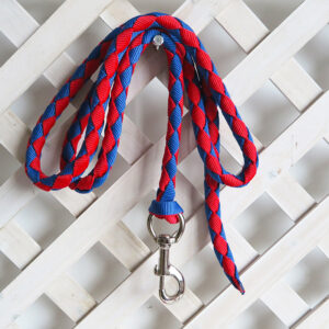 16mm Thick Horse Lead Rope Thickened Silver Alloy Snap 4-Strand Braided RP1001