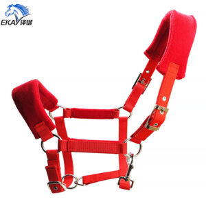 25mm PP Webbing Horse Halter with Metal Eyelets and Fleece Padding LT2011