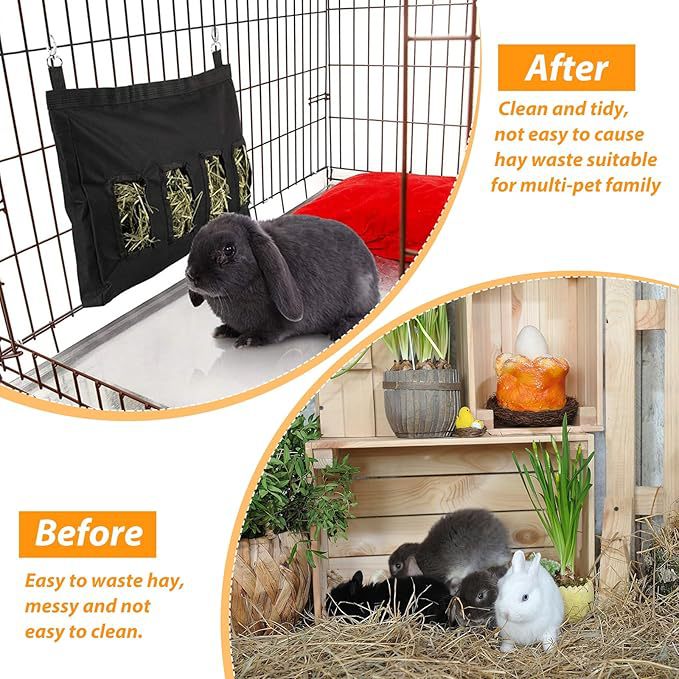 Rabbit Hay Bag Feeder Hanging For Small Pets