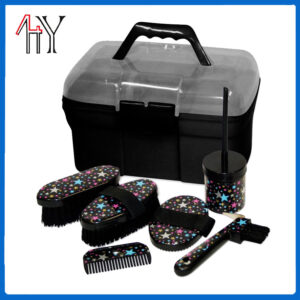 Small Toolbox Horse Brush Set PP PVC 27.5x18.5x16cm