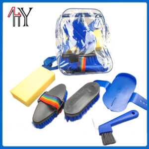 5-Piece Horse Grooming Kit With Transparent Plastic Bag