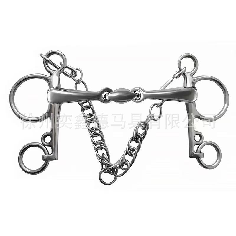 304 Stainless Steel Three-Piece Horse Bit Equestrian Accessory
