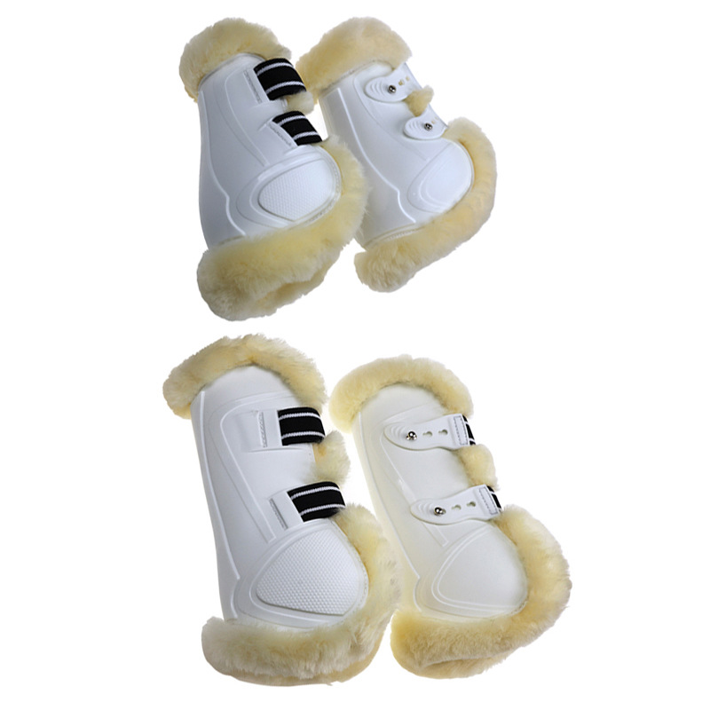 Australian Wool Lined Horse Tendon Boots PU Shell