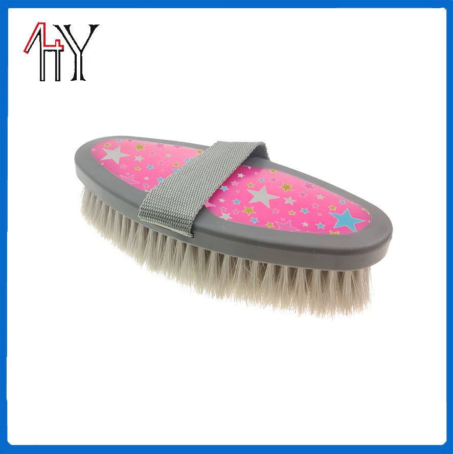 Printed Plastic Soft Rubber Horse Brush