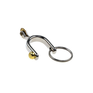 Horse Spur Keychain Nickel Plated Silver K001
