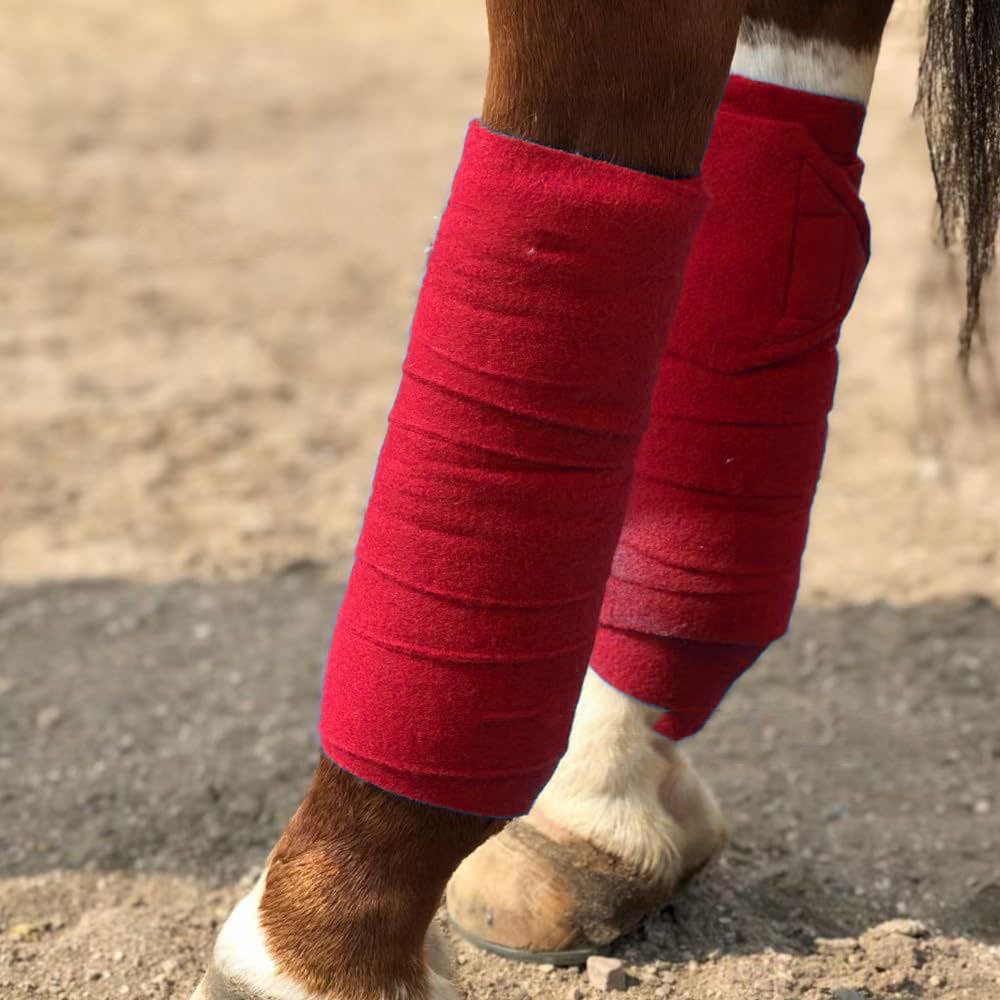 Fleece Horse Leg Bandages Set of 2 Pieces