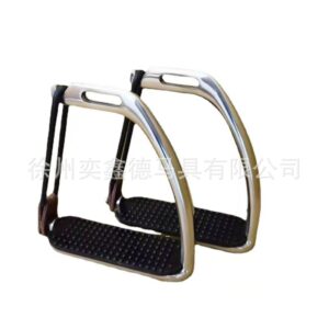 Stainless Steel Horse Stirrups Safety Anti-Slip Horse Mouth Bit Professional Equestrian