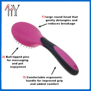 Custom Rubber Coated Horse Tail Comb Mane Grooming Tool