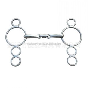 Stainless Steel Three-Ring Horse Bit English Training