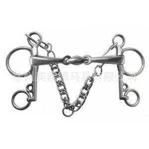 304 Stainless Steel Three-Piece Horse Bit Equestrian Accessory