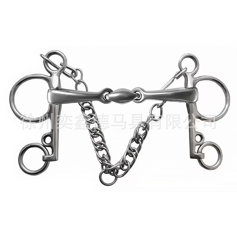 304 Stainless Steel Three-Piece Horse Bit Equestrian Accessory