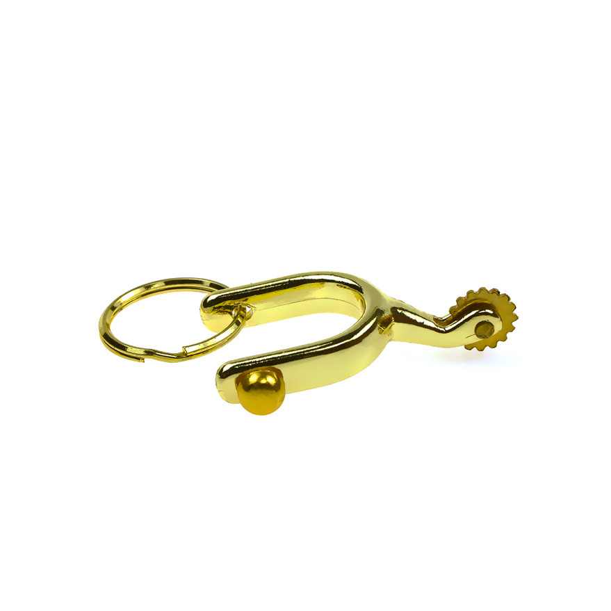 Horse Spur Keychain Nickel Plated Silver K001
