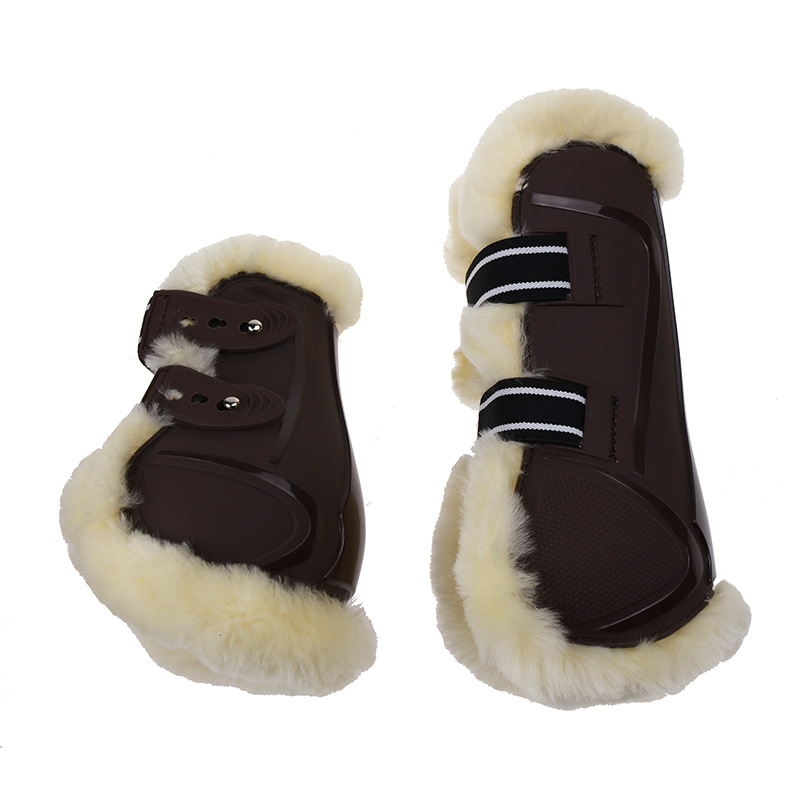Australian Wool Lined Horse Tendon Boots PU Shell