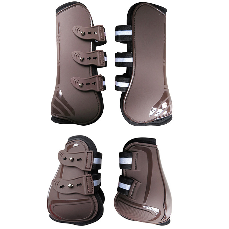Horse Tendon Boots PU Neoprene Jumping Leg Protection