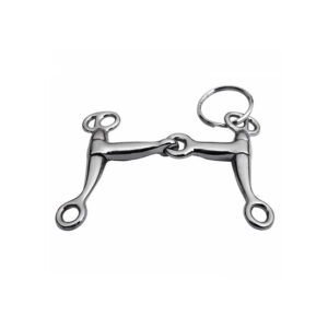Horse Bit Keychain Nickel Plated Silver K002