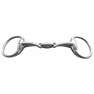Stainless Steel Eggbutt Bit Double Jointed 115mm