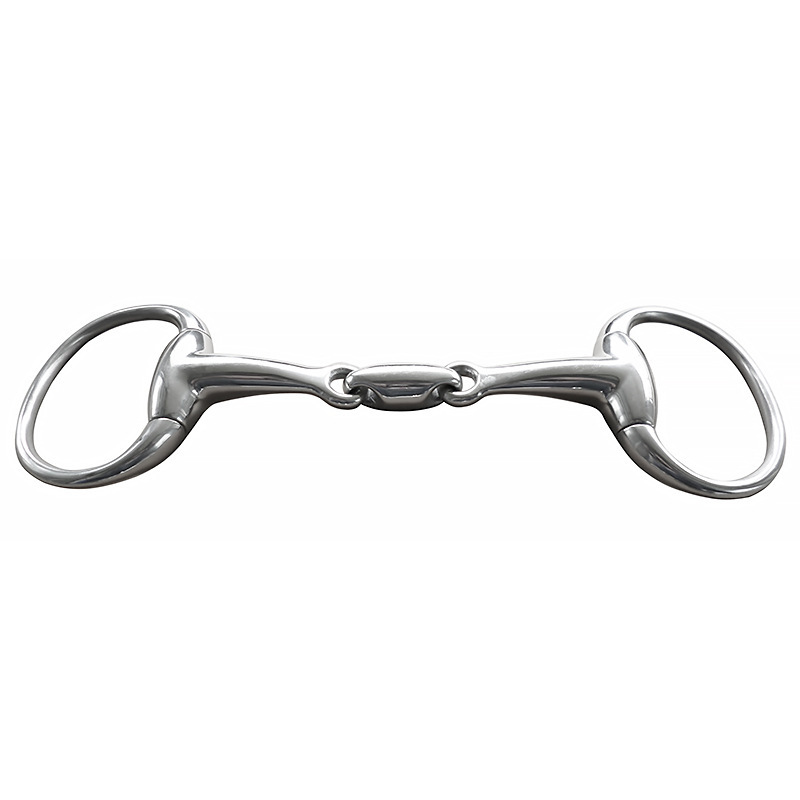 Stainless Steel Eggbutt Bit Double Jointed 115mm