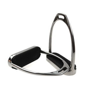 Stainless Steel Fillis Stirrup with Black Rubber Pad ST2106