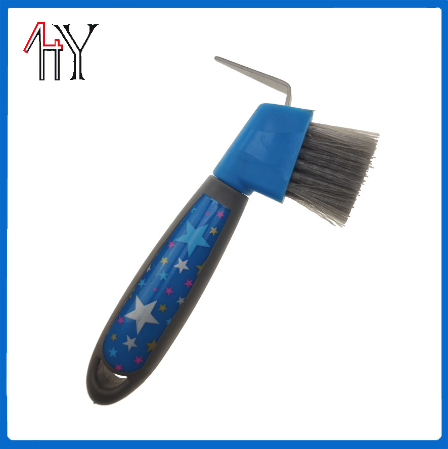 Rubber Horse Hoof Pick Brush With Bristles