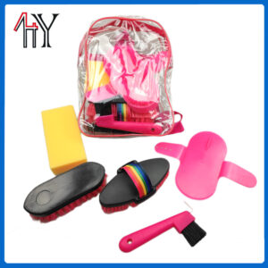 5-Piece Horse Grooming Kit With Transparent Plastic Bag