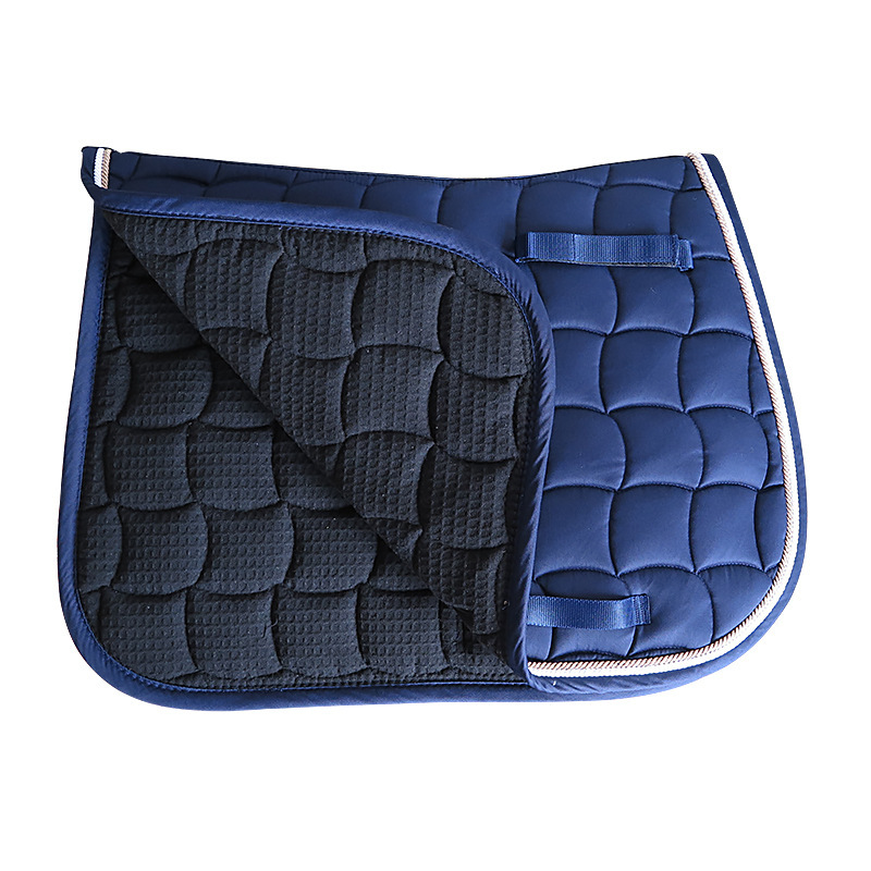Polycotton Saddle Pad with 300g Cotton Fill and Double Piping