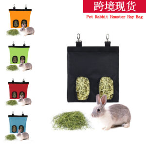 Rabbit Hay Bag Feeder Hanging For Small Pets