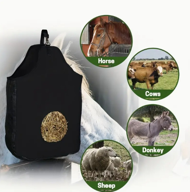 Slow feed hay bag for horse stable travel - Image 3