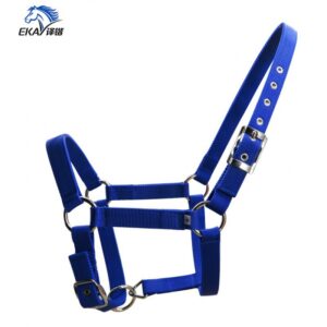25mm Thickened PP Webbing Horse Halter with Silver Buckles and Eyelets LT2001