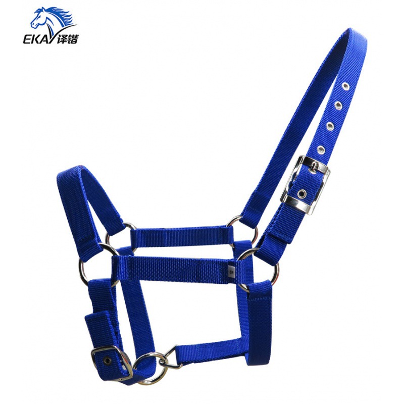 25mm Thickened PP Webbing Horse Halter with Silver Buckles and Eyelets LT2001