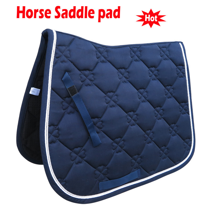 Polycotton Saddle Pad with 300g Cotton Fill and Double Piping