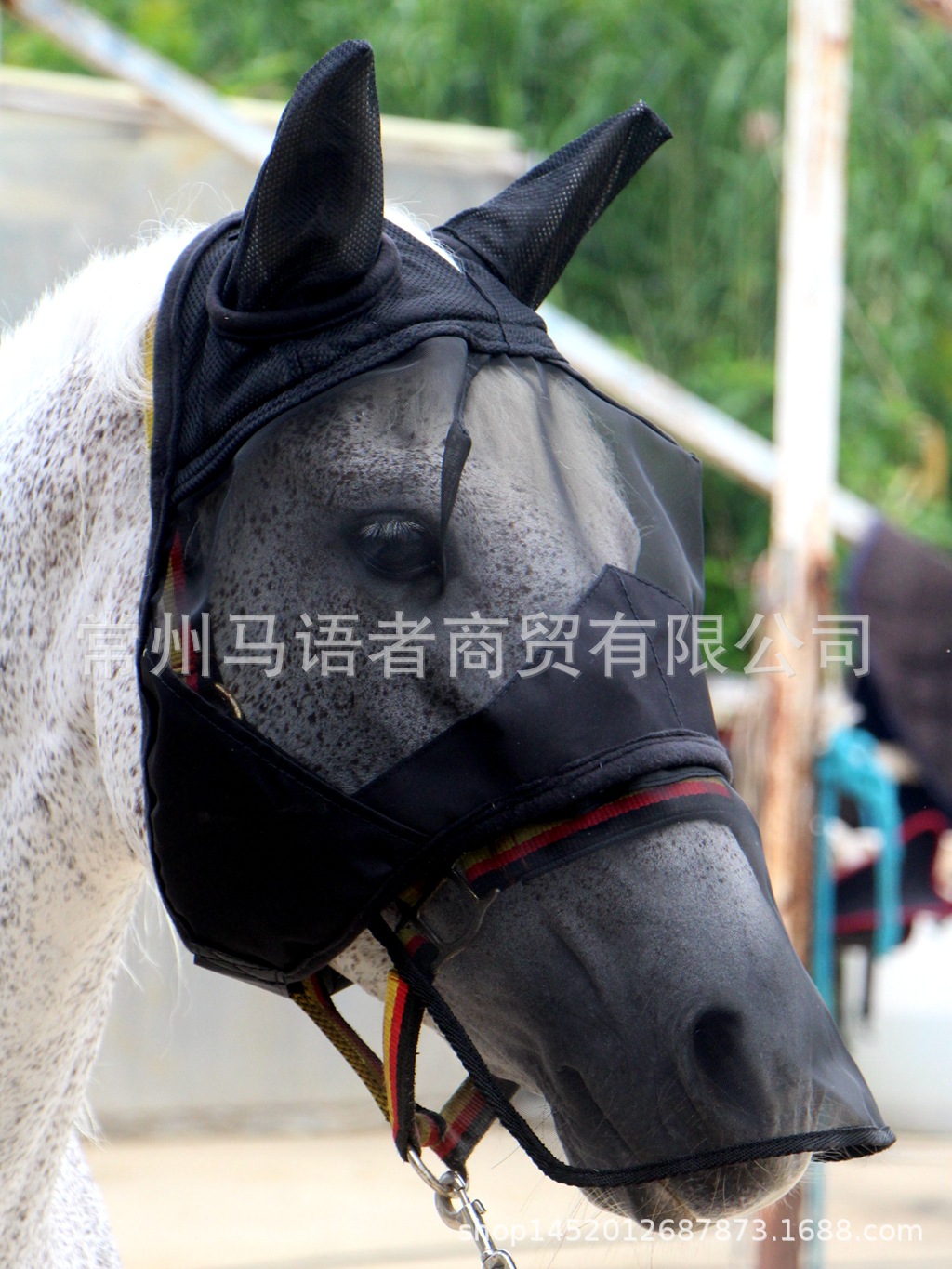 Detachable Mesh Horse Fly Mask With Nose Cover