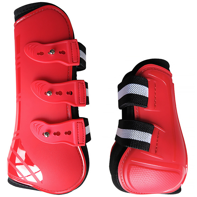 Horse Tendon Boots PU Neoprene Jumping Leg Protection