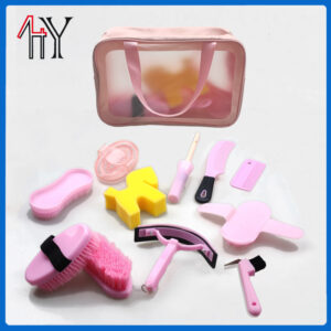 Horse Cleaning Kit With Brushes And Massager