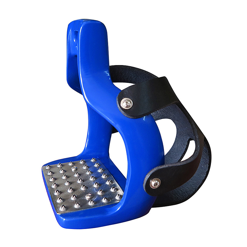 Die-Cast Aluminum Stirrup with Leather Net Cover ST3116L