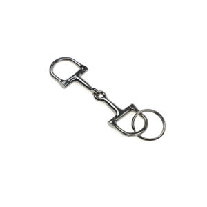 D-Ring Horse Bit Keychain Alloy Pendant Gift Silver 18g Each K005
