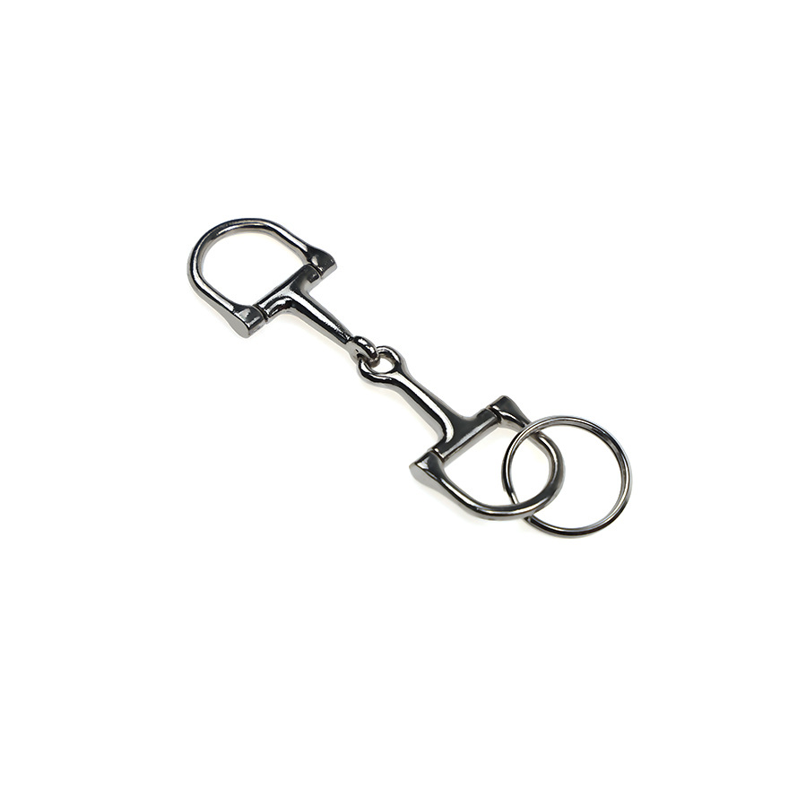 D-Ring Horse Bit Keychain Alloy Pendant Gift Silver 18g Each K005