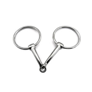 Nickel Plated Iron Ring Snaffle Horse Bit 105mm
