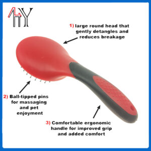 Rubber Coated Tail Comb PP TPE 23x10x6.3 cm