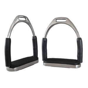 Stainless Steel Flexible Stirrup With Black Rubber Pad ST2109