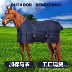 2026 Cross-Border Amazon New Equestrian Horse Blanket Cotton Fleece Winter Thick Warm