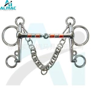 Professional Equestrian Supplies Stainless Steel Horse Mouth Bit Red Copper Horse Mouth Bit Equestrian Supplie