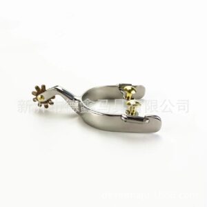 Western Cowboy Spurs Stainless Steel Polished Brass Gears